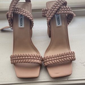Steve Madden Women's Nude Braided Heels